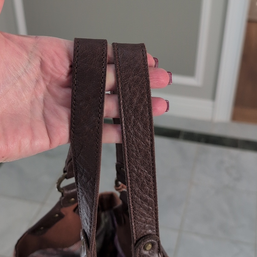 The Sak Brown Studded Leather Shoulder Bag - Picture 8 of 13
